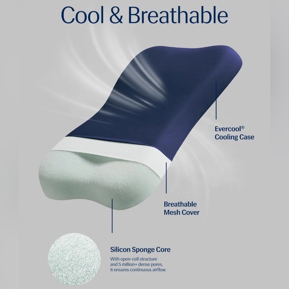 REST Evercool Cooling 1 PC Pillow Instant Cool-to-Touch BLUE LOW‼️LAST ONE - Picture 5 of 6